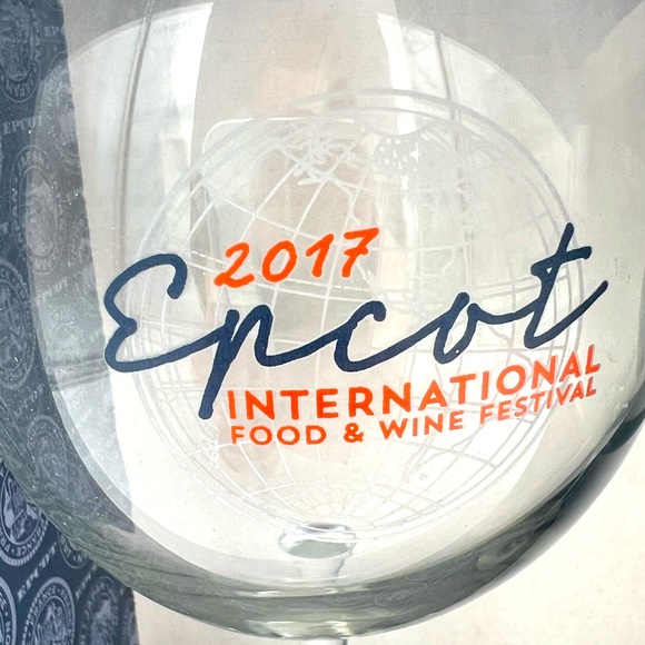Disney Epcot 2017 Food & Wine Festival Set of 2 Wine Glasses-New! - Picture 3 of 5